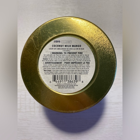 Illume Luxury Soy Candle - Coconut Milk Mango Demi Vanity Tin 11.8 oz - Picture 6 of 7